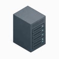 Isometric Server Tower Data Center Hosting Concept Royalty Free Stock Photo