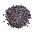 Black sesame isolated on a white background Royalty Free Stock Photo