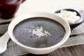 Black sesame with pearl-barley soup