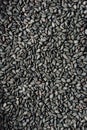 Black sesame seeds textured background