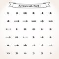 Black set arrows Royalty Free Stock Photo