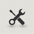 Black settings tools icon