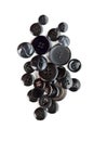 Black sewing buttons