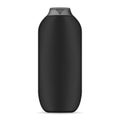 Black shampoo bottle. Male cosmetics mockup