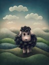 Black sheep Royalty Free Stock Photo