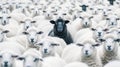 black sheep, difference concept, standing out from the crowd concept Royalty Free Stock Photo