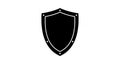 Black Shield Icon for Security and Protection Royalty Free Stock Photo