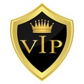 Black shield with the inscription VIP Royalty Free Stock Photo