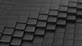 Black shiny abstract geometrical cube array pattern background