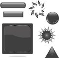 Black shiny set web button