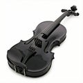 Black Shiny Violin Body on White Background Royalty Free Stock Photo