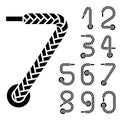 Black shoe lace numbers