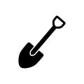 Black shovel with handle icon