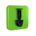 Black Shovel icon isolated on transparent background. Gardening tool. Tool for horticulture, agriculture, farming. Green