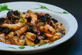 Black Shrimp Ceviche, Mexican Seafood Dish Made With Chili Ashes