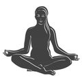 Black Siddhasana Perfect Yoga Pose Outline Icon