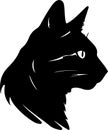 Aegean Cat Black Silhouette Generative Ai