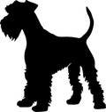 airedaleterrier Black Silhouette Generative Ai Royalty Free Stock Photo