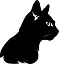 American Wirehair Cat Black Silhouette Generative Ai Royalty Free Stock Photo