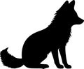 arcticfox Black Silhouette Generative Ai Royalty Free Stock Photo