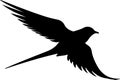 Arctictern Black Silhouette Generative Ai Royalty Free Stock Photo
