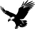 baldeagle Black Silhouette Generative Ai Royalty Free Stock Photo