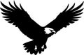 baldeagle Black Silhouette Generative Ai Royalty Free Stock Photo