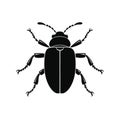 Black silhouette of a Beetle