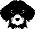 bichon frise Black Silhouette Generative Ai