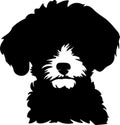 Bichon Frise Black Silhouette Generative Ai