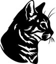 Black-footed Cat Black Silhouette Generative Ai