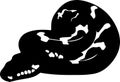 boa constrictor Black Silhouette Generative Ai