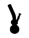 Black silhouette of a bong