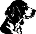 Brittany Spaniel Black Silhouette Generative Ai