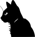 Burmilla Cat Black Silhouette Generative Ai Royalty Free Stock Photo