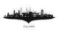 Calama Chile Skyline Silhouette with Vector Royalty Free Stock Photo