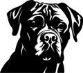 Cane Corso Black Silhouette Generative Ai