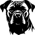 Cane Corso Black Silhouette Generative Ai