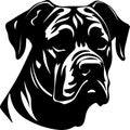 Cane Corso Black Silhouette Generative Ai