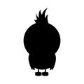 black silhouette chicken little icon logo