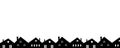 black silhouette of city group of houses vector icon