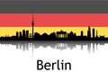 Cityscape Panorama Silhouette of Berlin, Germany