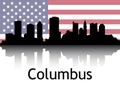 Cityscape Panorama Silhouette of Columbus, USA