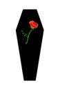 Red Rose Coffin