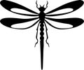 damselfly Black Silhouette Generative Ai