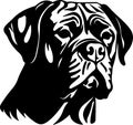 Dogue de Bordeaux Black Silhouette Generative Ai