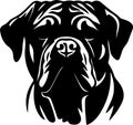 Dogue de Bordeaux Black Silhouette Generative Ai