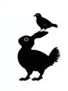 A black silhouette Easter head with eider corb - Vektor / free download Royalty Free Stock Photo