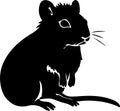 gerbil Black Silhouette Generative Ai