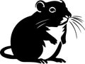 gerbil Black Silhouette Generative Ai